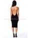 Low Back Strappy Midi Dress Black